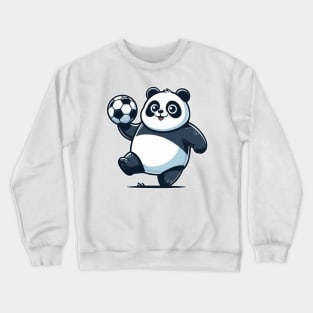 Panda as Soccer player at Soccer Crewneck Sweatshirt